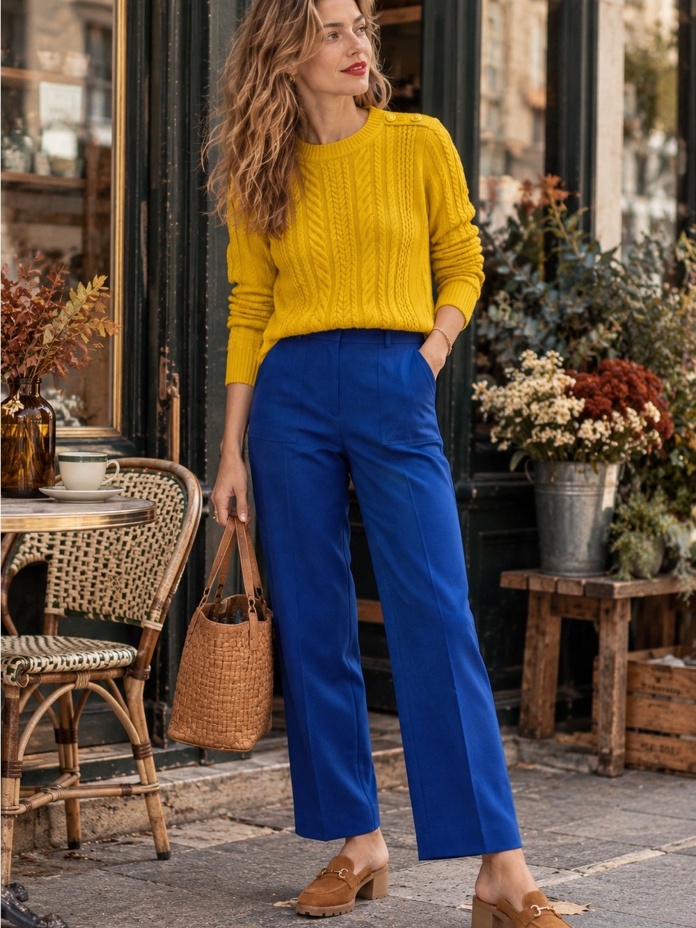 J.Crew Perfect Cable Sweater Yellow 100% Wool Shoulder Buttons S
